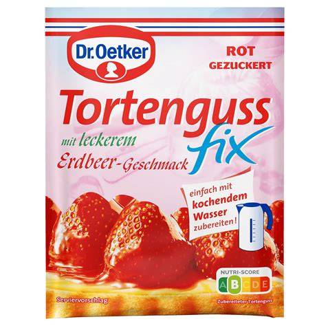 Zutaten für selbstgemachten Tortenguss