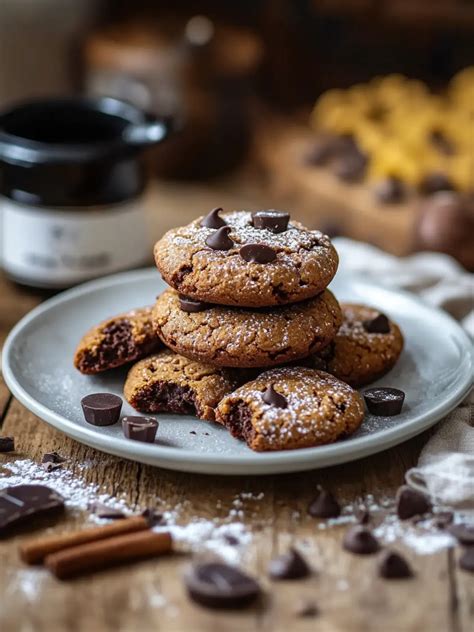 Zutaten für vegane Schokoladenkekse auf einem Holztisch