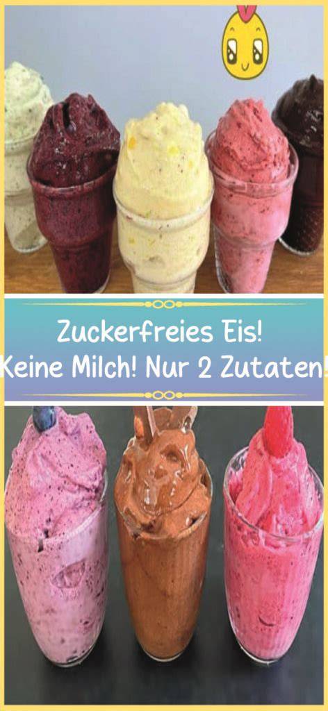Zutaten und Alternativen für zuckerfreies Eis (Schaubild)