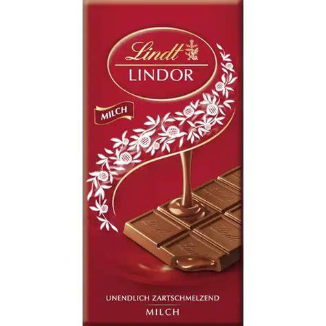 Zutaten und Rohstoffe für Lindt Milchschokolade
