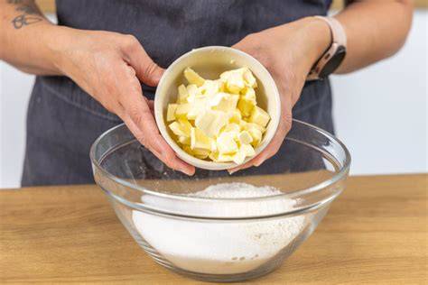 Zutaten und Teigzubereitung: alles bereit für die Streuselplätzchen