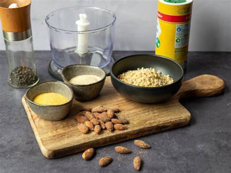 Zutaten und Vorbereitung für veganen Mandelmilchpudding