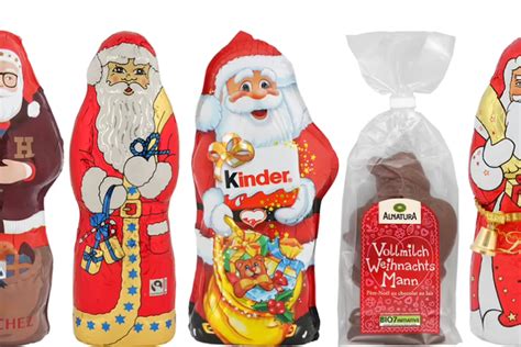 Zutaten und Werkzeuge für Schoko-Weihnachtsmänner