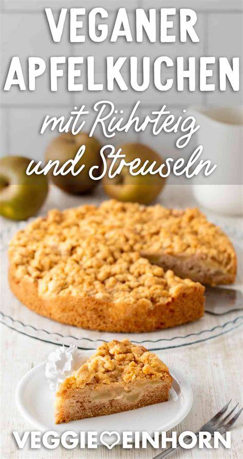 Zutaten und Zubereitung für veganen Apfelkuchen ohne Milch (Infografik)