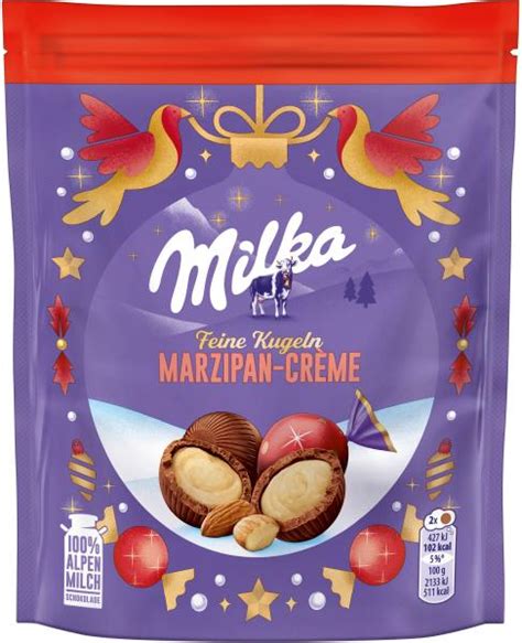 Zutaten und Zusammensetzung Milka Marzipan Kugeln