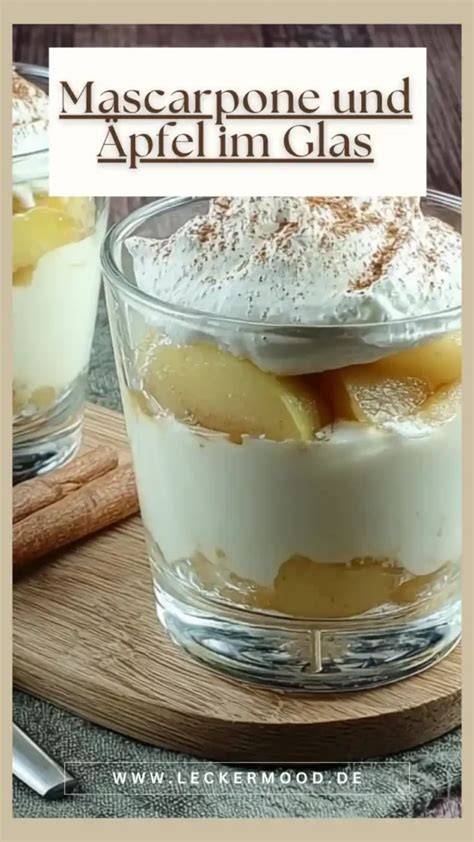 Zutaten und Zwischenschritte beim Backen: Butter, Sahne, Mascarpone, Eierlikör, Äpfel