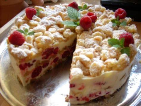 Zutaten und deren Mengen für Himbeer Streusel Torte