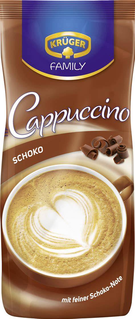 Zutaten und typische Kalorienmengen im Schoko Cappuccino