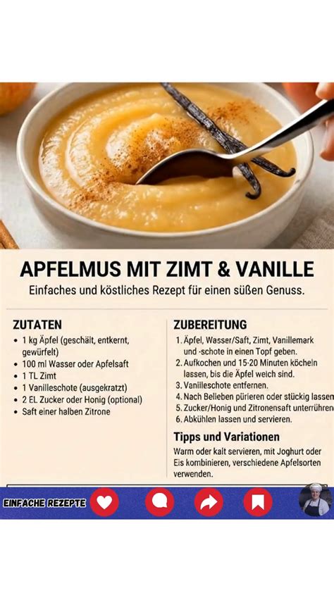 Zutaten-Arrangement: Äpfel, Schmand, Vanille, Zimt
