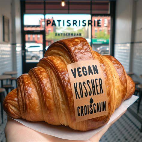 Zutatenliste eines veganen Croissants