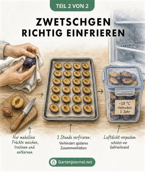 Zwetschgen auf Backblech zum Vorfrieren