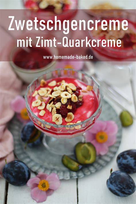 Zwetschgencreme mit Orangensaftkompott und gerösteten Haselnüssen