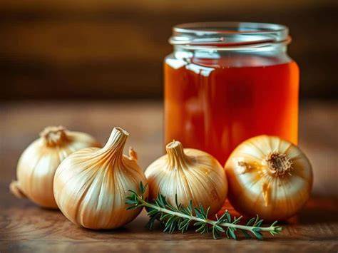 Zwiebelhonig im Glas als Hausmittel
