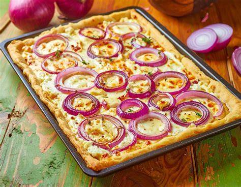 Zwiebelkuchen-Varianten: klassisch, mit Äpfeln, vegetarisch