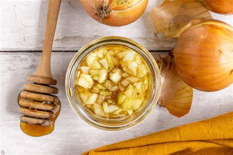 Zwiebelsaft und Zwiebeln, Hustensaft, brauner Zucker, Wirkung