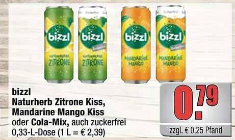 bizzl zuckerfrei 0,33 L Sleek-Dose