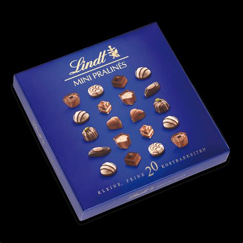 blaue Lindt Pralinés Verpackung