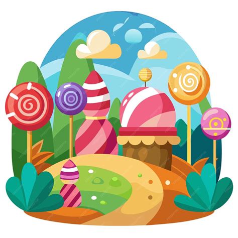 bunte Dessertlandschaft