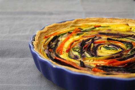 bunte Gemüsetarte in einer Springform