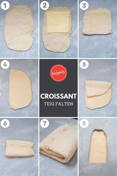 butter tourierter teig schema lamellen croissant herstellung