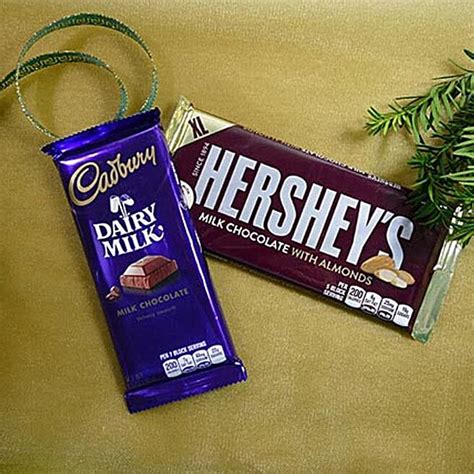 cadbury vs hersheys verpackungen