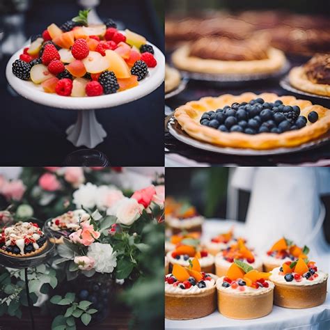 dessert-buffet mit verschiedenen veganen orangendesserts in gläsern