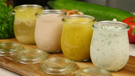 dipvariationen für salatdressings