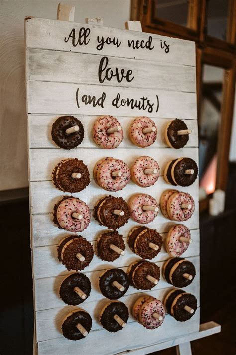 donut-wall auf einer Hochzeit