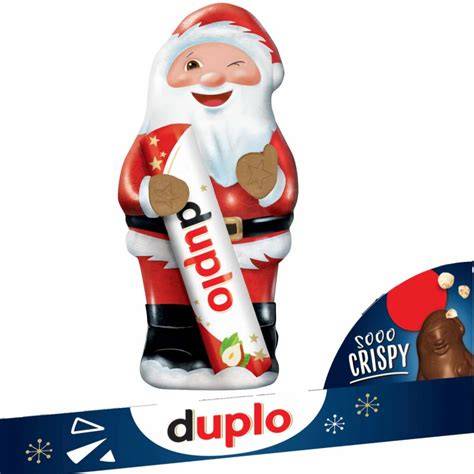 duplo Schoko Weihnachtsmann Packung und Produktansicht