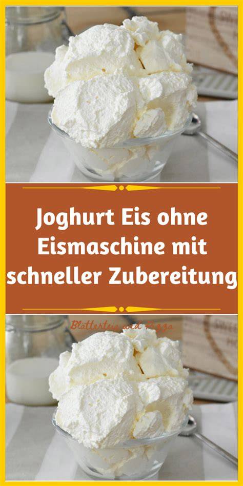eis aus quark und joghurt, schrittweise zubereitung, Infografik