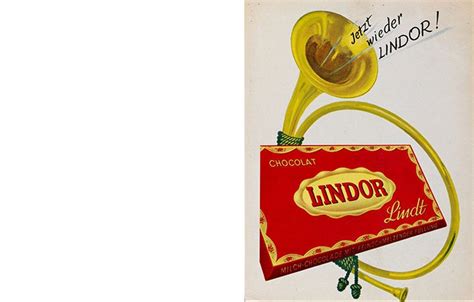 erste Lindor Werbekampagne und Lindor Tafel 1949