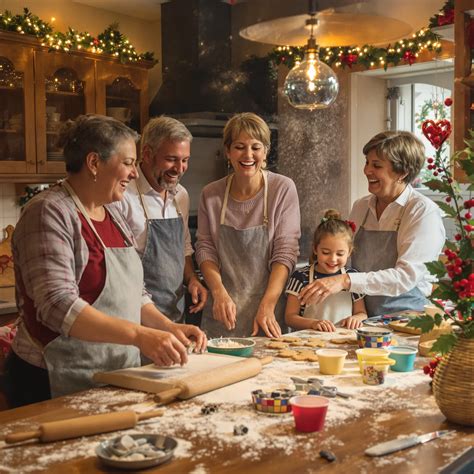 familie backt gemeinsam zuckerfreie Weihnachtskekse