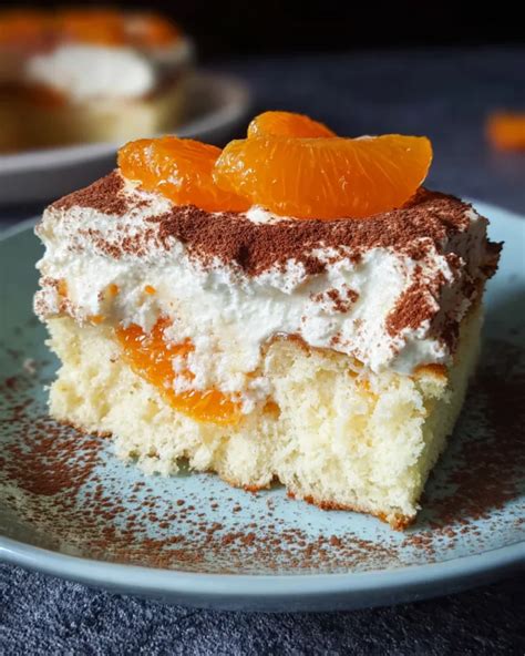 fantakuchen mit schmandcreme und mandarinen