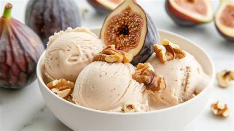 feigen walnuss eis in schale