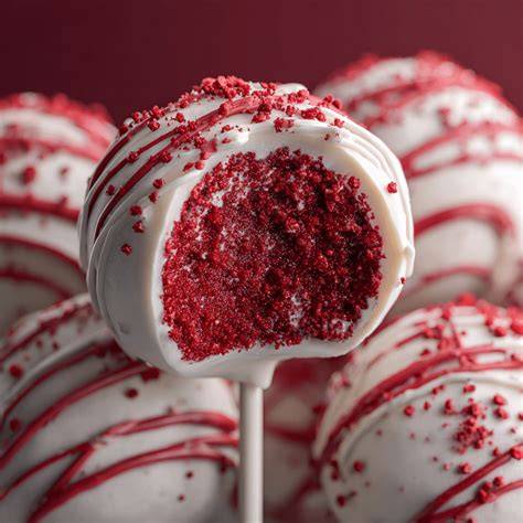 festive american desserts: red velvet cake, baked alaska, cake pops