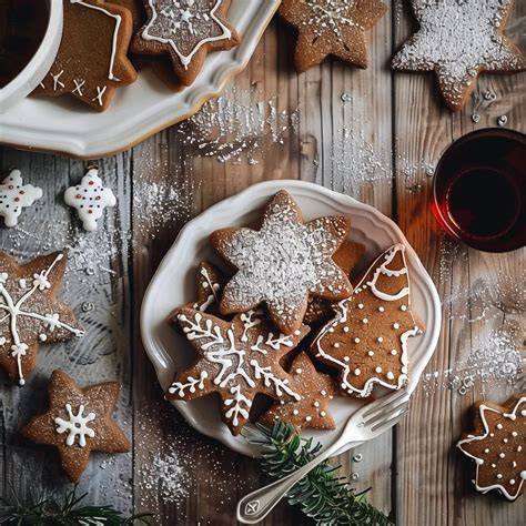 festlich dekorierte Lebkuchen, Lebkuchen als Geschenk verpackt