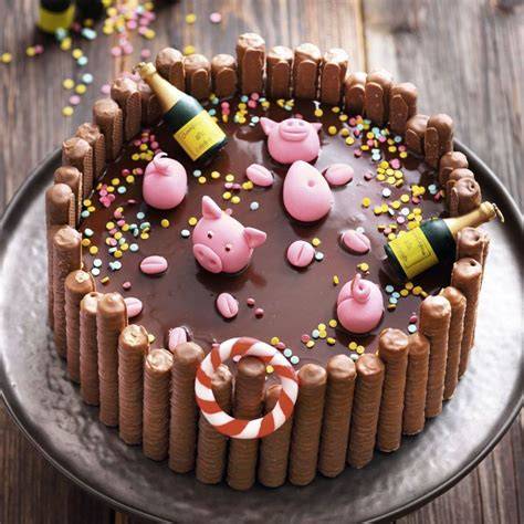 foto: Beispiel Motivtorte mit Marzipan und Fondantapplikationen