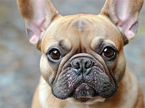 französische bulldogge schoko fawn porträt nahaufnahme