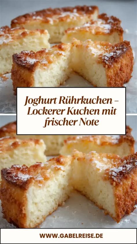 frisch gebackener Rührkuchen mit Joghurt, fotografiert auf einem Holztisch