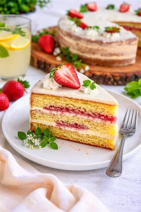 frische erdbeeren auf torte