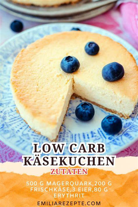 frischer Low Carb-Käsekuchen, Anschnitt