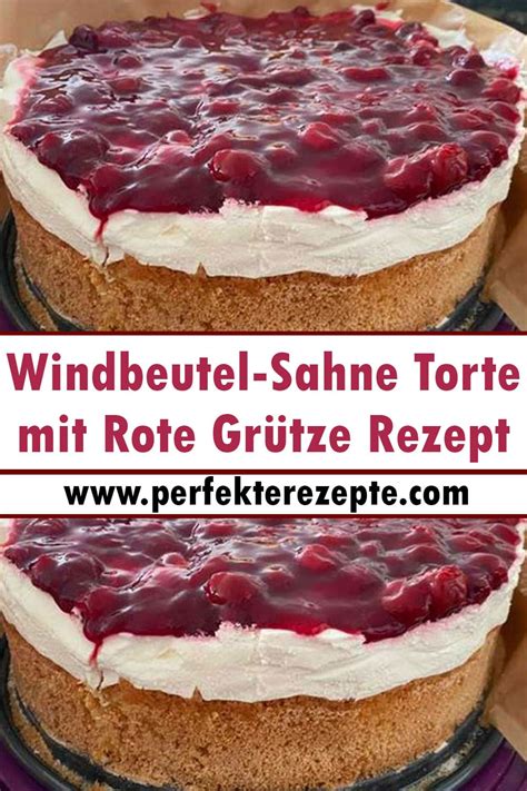 fruchtige rote grütze torte mit beeren und sahne