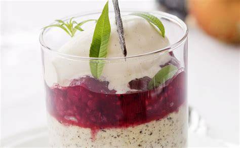 gebackener Ricotta mit Himbeeren