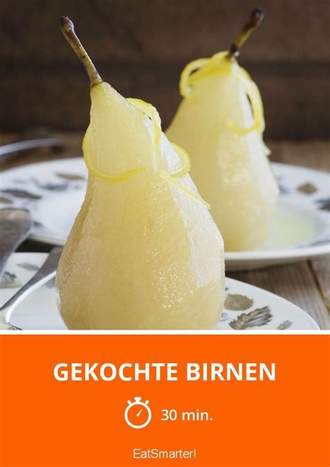 gekochte birnen im sud
