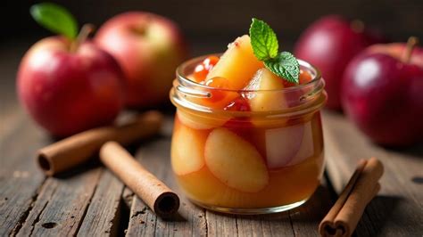 geschichtete Gläser mit Vanillekipferlbröseln und Fruchtkompott