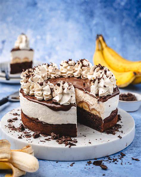 geschichtete Torte mit Bananen