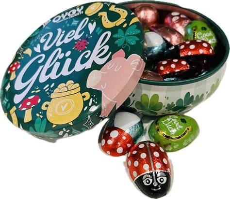 glücksbringer aus schokolade als geschenk zu neujahr