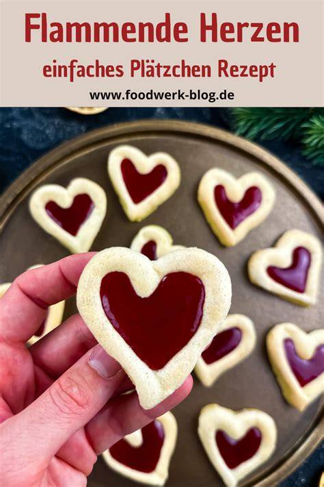 gleichmäßige flammende herzen auf dem blech