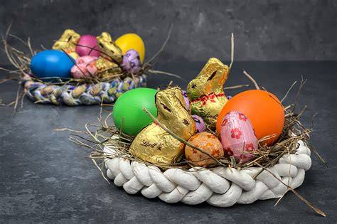 glutenfreie schoko osterhasen im osternest