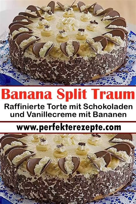halbierte Bananen auf Vanillecreme